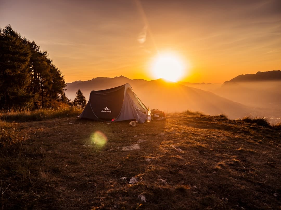 Wild camping landscape